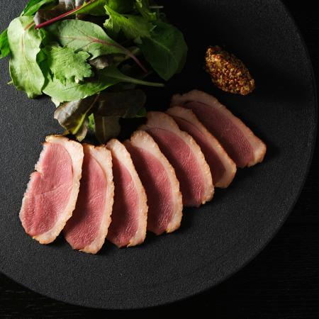 [アイガモの谷口]「但馬鴨」ローススモーク(スライス済)80gx3(計240g)