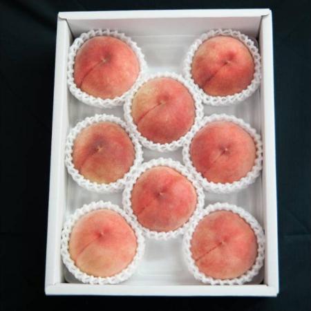 [八旗農園]秀品桃「白桃系」(清水白桃・川中島白桃のいずれか)2kg(6〜8玉入)