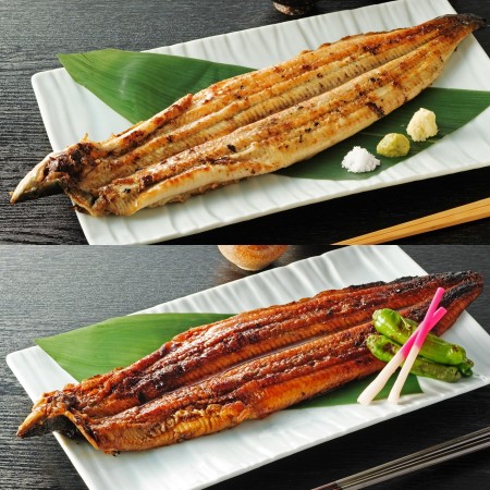 [福井鮮魚]紀州備長炭焼き鰻「蒲焼き」&「白焼き」各1尾(計2尾)