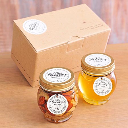 ナッツの蜂蜜漬け200g&アカシアハニー200gセット