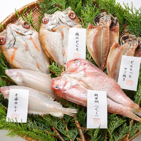 [河野乾魚店]浜田産特撰「干物」4種セット(のどぐろ・笹かれい・鯵・ 甘鯛)計7枚