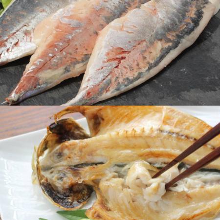 [河野乾魚店]浜田産霜降りトロ「鯵」刺身用&干物2種セット各2袋(計4袋)