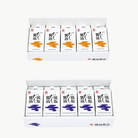 [鎌田醤油]だし醤油・低塩だし醤油セット200ml×各5ヶ