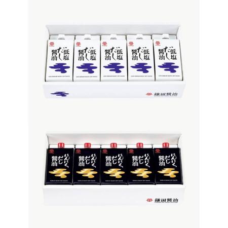 [鎌田醤油]低塩だし醤油・にんにくだし醤油セット200ml×各5ヶ