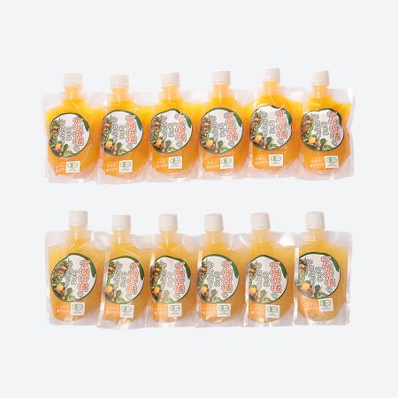 有機JAS認定「柑橘ゼリー」2種セット(みかん・伊予柑)各6個(計12個)