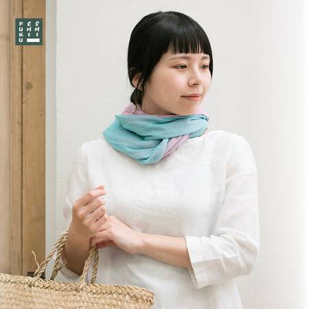 [SHICHIFUKU TOWEL](カーブ)ストール ピンク (今治タオルブランド認定製品)約90g/約70×180cm