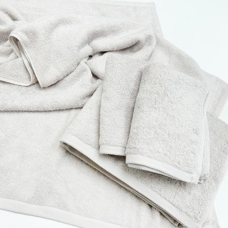 [SHICHIFUKU TOWEL](モダンリゾート)フェイスタオル・バスタオル 4枚セット ライトグレー (今治タオルブランド認定製品)
