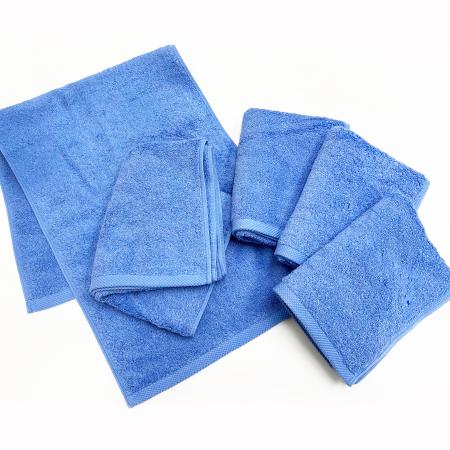 [SHICHIFUKU TOWEL](モダンリゾート)フェイスタオル 5枚セット マリンブルー (今治タオルブランド認定製品)