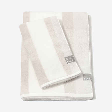 [昭和西川]Feel & airy バスタオル・フェイスタオルセット グレー(今治タオルブランド認定製品)