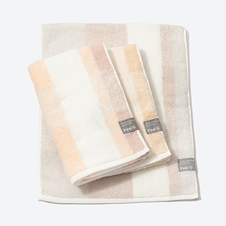 [昭和西川]Feel & airy フェイスタオル3枚セット ピンク・アイボリー・グレー(今治タオルブランド認定製品)