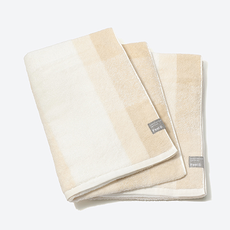 [昭和西川]Feel & airy バスタオル2枚セット アイボリー(今治タオルブランド認定製品)