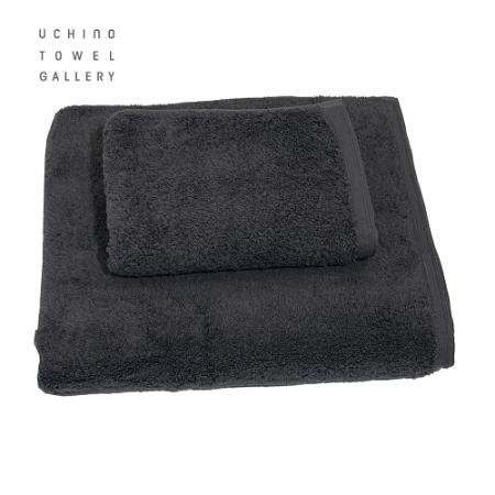 [UCHINO TOWEL GALLERY]オーガニックコットンカラー バスタオル・フェイスタオルセット グレイ
