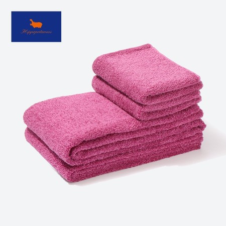 [ヒポポタマス]バスタオル・フェイスタオル 各2枚-カシス