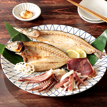 [いずま海産]干物3種セット(カマス・アジ・スルメイカ)