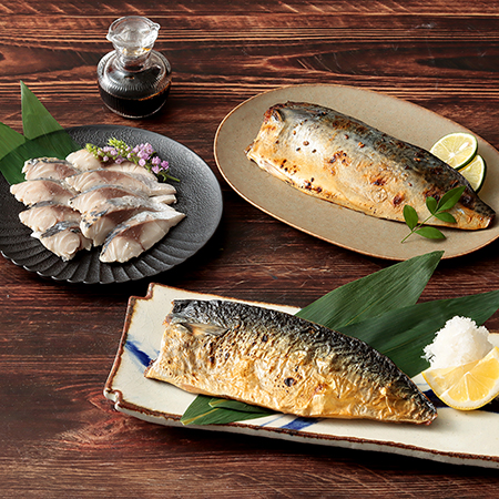 [いずま海産]サバ3種セット(干物・みりん干し・しめさば)