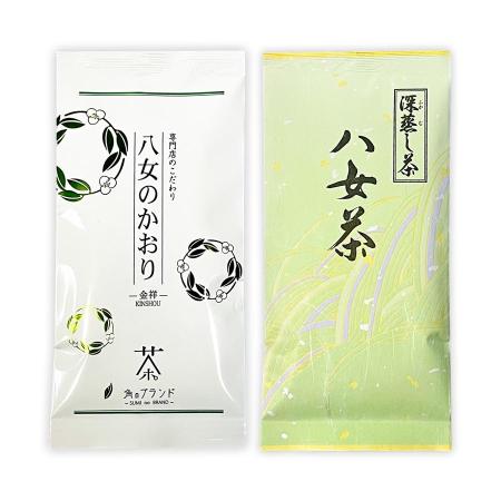 [角の八女茶]八女茶のかおりセット 100g×2