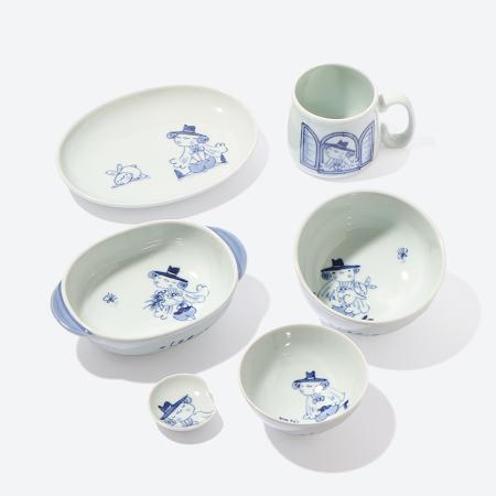 [しん窯]マント異人 子供食器セット