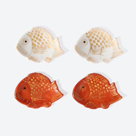 [福珠窯]鯛型豆皿 4枚セット