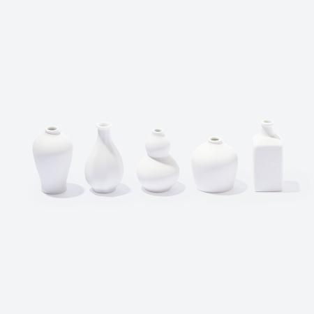 [辻与製陶所]白磁涙壷 5個セット