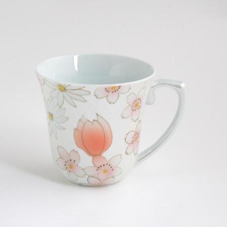 [田清窯]チェリーブロッサム(赤)マグカップ
