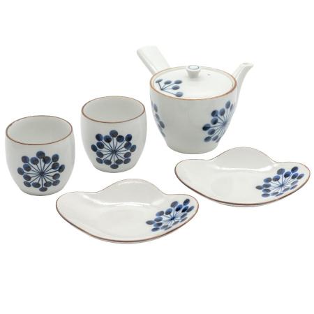 [肥前吉田焼 副久製陶所] はなてん模様 お茶セット