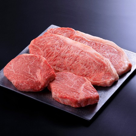 [てっぱん焼き‐作]おおいた和牛プレミアムステーキセット(シャトーブリアン150g×2、サーロイン200g×2)