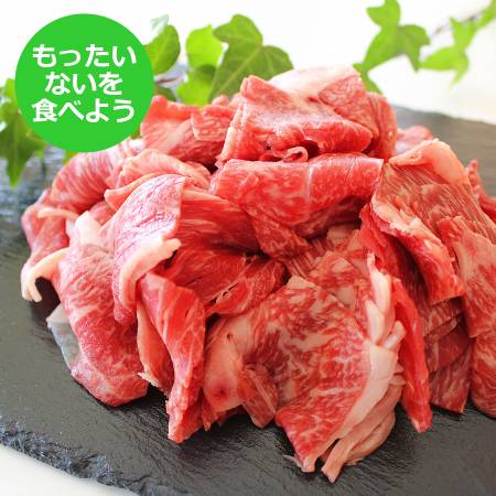 [もったいない!を食べよう]宮崎牛切り落し1kg(500g×2)