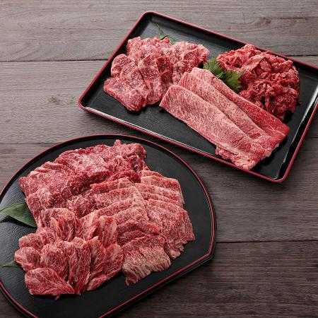 [岡崎牧場]パイン牛6種(サーロイン・ザブトン・肩ロース・ロース・すき焼きしゃぶしゃぶ用 各300g、切り落とし500g)セット