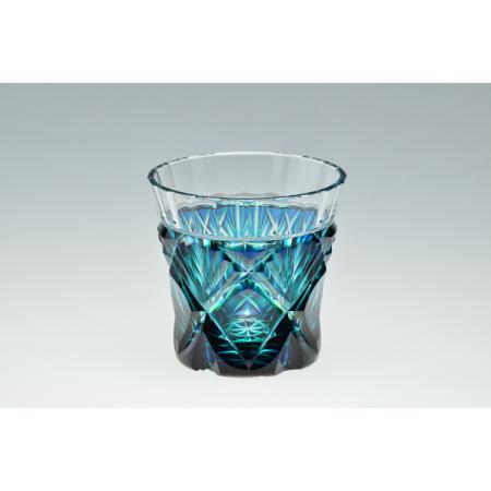 [島津薩摩切子]二色冷酒杯