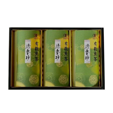 [KAORU園]有機煎茶 結香妙80g×3本