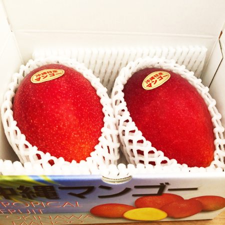 [とうはらマンゴー園]沖縄県産アップルマンゴー1kg(特別選定大玉2玉)