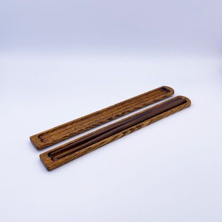 [工房ぬりトン][琉球漆]漆の箸&箸箱セット 21.5cm