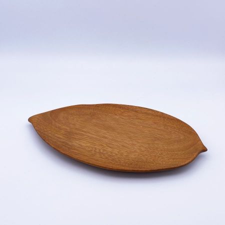 [工房ぬりトン][木工]沖縄県産木のアテモヤの葉皿 タブ